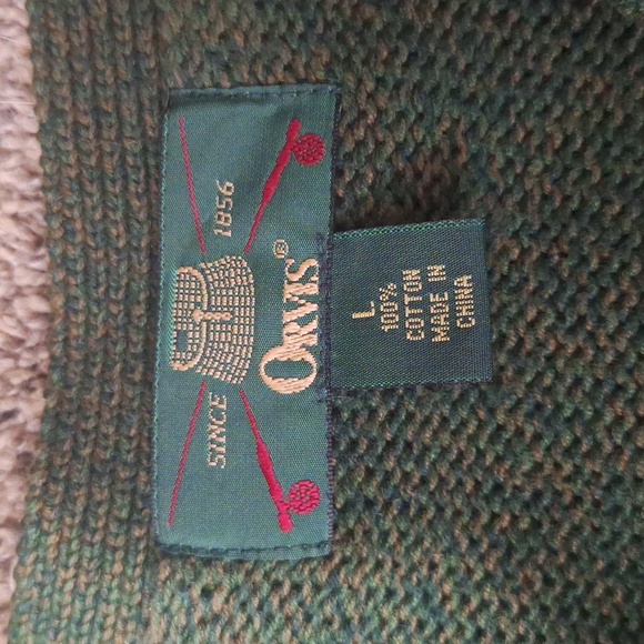 Orvis cotton button-up sweater vest - L - heathered olive green - Picture 2 of 7
